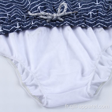 Shorts de bain imprimés pour hommes matures Shorts de bain